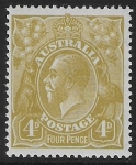 1928  Australia  SG.80a  4d olive-green.  U/M (MNH)