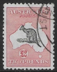 1934  Australia  SG.138  £2. black & rose.  used.