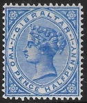 1886  Gibraltar SG.11 2½d blue.  U/M (MNH)