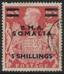 1948 Somalia  SG.S20 overprinted. BMA Somalia used..