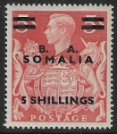 1950 Somalia  SG.S31 overprinted. BA Somalia.  Mounted mint.