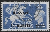 1951 Kuwait  SG.92  10r on 10/- ultramarine .  used