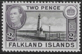 1938 Falkland Islands SG.149  2d black  and deep violet U/M (MNH)