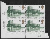 UK6 (SG.1611r) Re-Engraved £1  cylinder Block of 4 cylinder 3E Harrison  U/M (MNH)