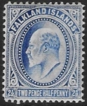 1904 Falkland Islands.  SG.46 2½d  ultramarine.  mounted mint.