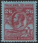 1929 Falkland Islands SG.123  2/6d carmine/blue U/M (MNH)