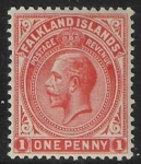 1924 Falkland Islands SG.74 1d dull vermilion . U/M (MNH)