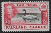 1941 Falkland Islands SG.150  2d black & carmine-red.  U/M (MNH)