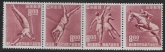1950  Japan. SG.589-92  5th National Atheletic Meeting. M/M