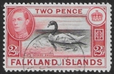 1938 Falkland Islands SG150 2d Black & carmine-red Used