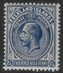1927  Falkland Islands. SG.76a  2½d indigo. U/M (MNH)