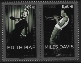 2012 France SG5202-3 Musicians of France and USA 2 Values . U/M (MNH)