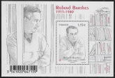 2015 France MS5874 Birth Centenary of Roland Barthes Mini Sheet U/M (MNH)