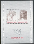 1992 Denmark MS976 Nordia 94 Scandinavian Stamp Exhibition U/M (MNH)