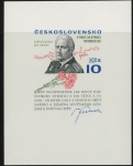 1975 Czechoslovakia - MS.2255. 80th Birthday of Gereral Ludvik Svoboda 'imperf '. mini sheet  U/M  (MNH)