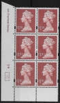Y1800 (UC14)  Enschéde £1.50 red  Cyld. 1 dot (10)  U/M (MNH)