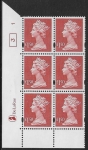Y1800 (UC18) De La Rue £1.50 red  Cyld. 1 no dot (3)  U/M (MNH)