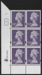 Y1802 (UC20) De La Rue £3.00 dull violet  Cyld. 1 no dot (1)  U/M (MNH)