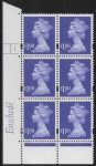 Y1743 (U480) £1 bluish violet. Enschedé. PVA bluish. Cyld. 1 no dot. U/M (MNH)