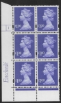 Y1743 (U481) £1 bluish violet. Enschedé. PVA White. Cyld. 1 no dot. U/M (MNH)