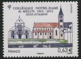 2013 France SG.5344 Millenary of Collegiate Church of Notre-Dame de Melun U/M (MNH)