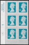 U2947 £1.55 blue-green 2B  M18L  cyld. W1  grid position R2 C1  SBP  T3 L/s  Walsall  U/M (MNH)