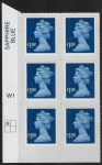 U2953 £1.88 blue M13L cyld. W1 grid position R1 C1  SBP  plain  Walsall U/M (MNH)