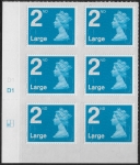 U3000  2nd Large. blue 2B  MA11 cyld. D1  grid position R2  C1  DLR  U/M (MNH)
