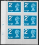U3000  2nd Large. blue 2B  MA12 cyld. D1  grid position R2  C1  DLR  U/M (MNH)