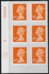 U2930  87p  2B yellow orange  M12L  cyld. D1  grid position R1 C3   DLR U/M (MNH)
