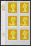 U2931  88p yellow 2B  MA13  cyld.  D1  grid position R1 C2  DLR U/M (MNH)