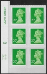 U2924 20p Green M12L Cyld. D2  grid position R2 C1   DLR U/M (MNH)