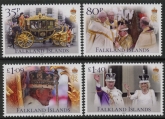 2023 Falkland Islands. SG.1543-6 Coronation of King Charles III set 4 values. U/M (MNH)