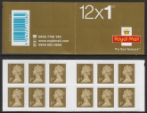 MF4  12 x 1st  gold. containing SG.2295 'Real Network' on front.  (Walsall) U/M (MNH)