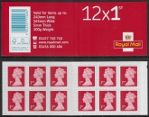 MF9a 12 x 1st brt scarlet  SG.U3029  code 'MTIL' M18L '  SBP L/s.(Walsall) U/M (MNH)