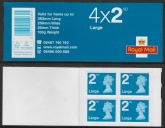 RA2ca  4 x 2nd Large  brt. blue code MFIL MA12  (U3032) Walsall.
