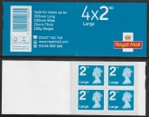 RA4a  4 x 2nd Large  brt. blue code MFIL M20L  SBP s/L New Font (U3032)  Walsall.