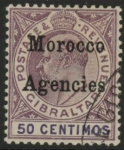 Morocco Agencies -  Gibraltar SG.21  50c purple & violet. very fine used.