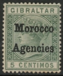 Morocco Agencies -  Gibraltar SG.1 5c green . mounted mint
