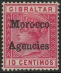 Morocco Agencies -  Gibraltar SG.2 10c carmine . mounted mint