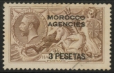 Morocco Agencies -  'Spanish'  SG.142  3p on 2s6d brown. fine used.