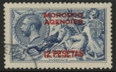Morocco Agencies -  'Spanish'  SG.141  12p on 10s blue . fine used.
