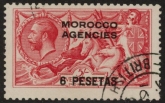 Morocco Agencies -  'Spanish'  SG.137  6p on 5s pale rose-carmine .VFU