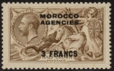 Morocco Agencies -  'French'  SG.200  3f on 2s6d. chocolate-brown U/M (MNH).