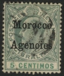 Morocco Agencies -  Gibraltar SG.24  5c. green FU
