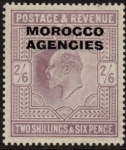 Morocco Agencies -  'British'  SG.38 2s6d pale dull purple. mounted mint.