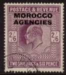 Morocco Agencies -  'British'  SG.38  2s6d pale dull purple. very fine used