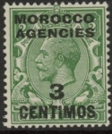 Morocco Agencies -  'Spanish'  SG.128  3c on  ½d green.  mounted mint.