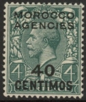 Morocco Agencies -  'Spanish'  SG.134  40c on  4d grey-green.  mounted mint.