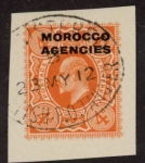 Morocco Agencies -  'British'  SG.35  4d orange . very fine used